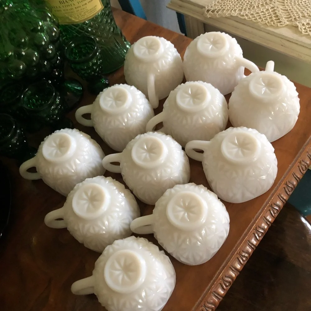 Vintage Milk Glass Punch Cups